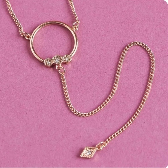 NWT LUV AJ FULL BLOOM LARIAT ROSE GOLD NECKLACE - Picture 4 of 7